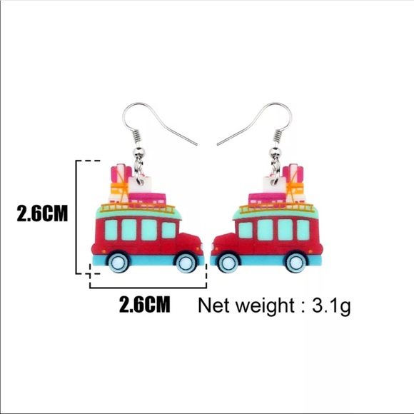 Camper Van Car Acrylic Earrings - Picture 5 of 5